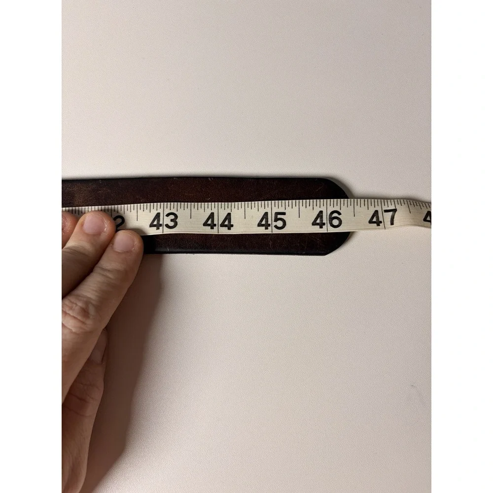 Amish Handmade Brown Leather Belt Men's Size 40